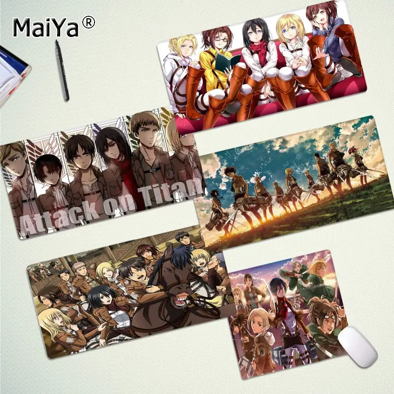 

Maiya Cool New Attack on Titan Anime Large Mouse pad PC Computer mat Free Shipping Large Mouse Pad Keyboards Mat
