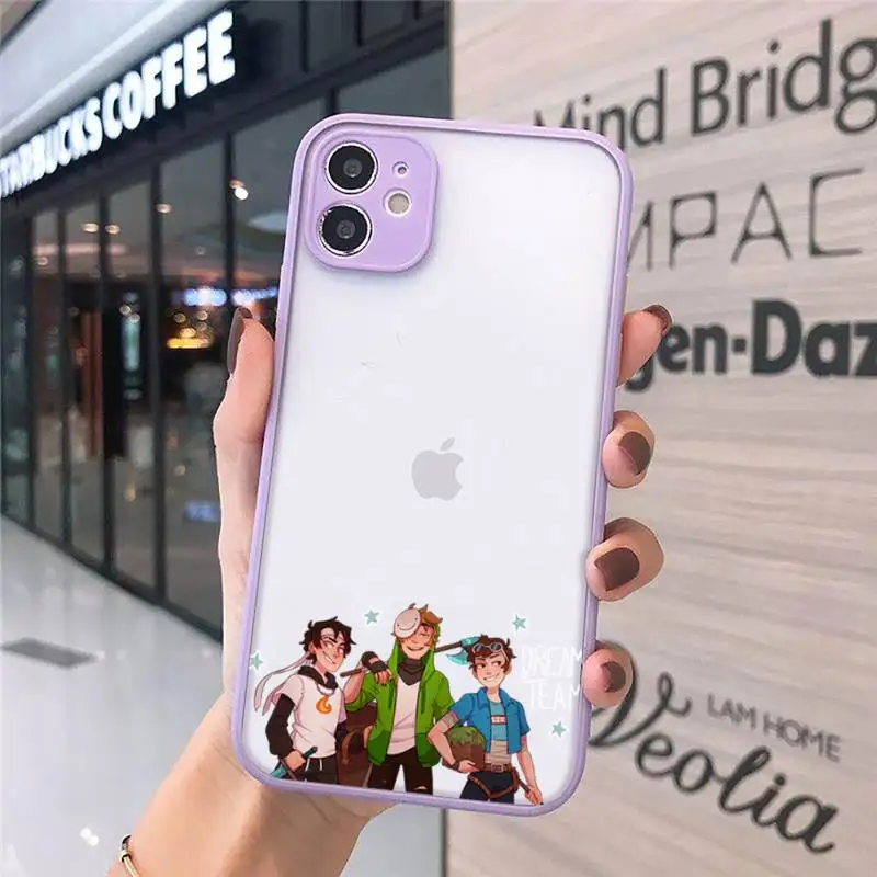 

Dream Smp Phone Case matte transparent Funda For purple iPhone 7 8 x xs xr 11 12 pro plus max mini Clear