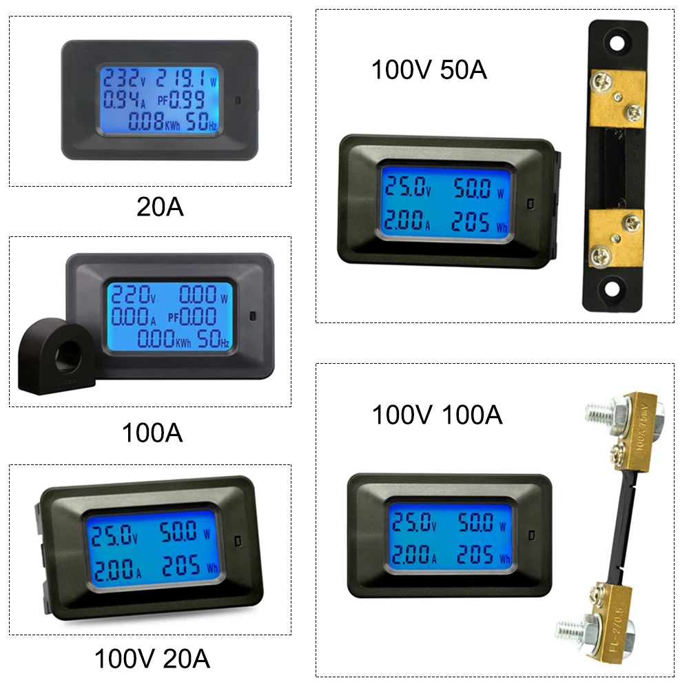 DC10KW 100V 100A цифровой измеритель напряжения индикатор мощности энергии вольтметр