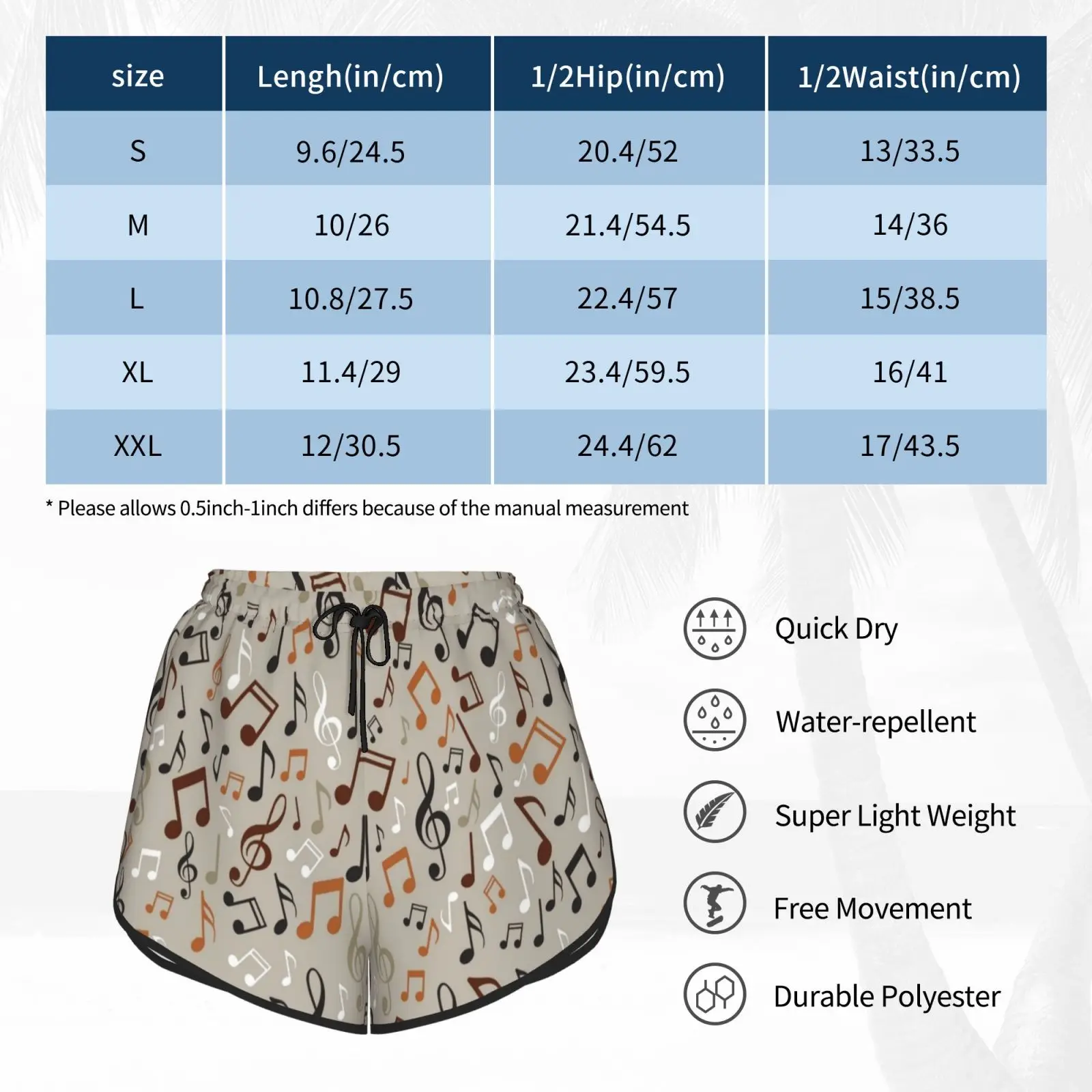 

Music Note Pattern Sk Phone Case Sky Swim Shorts Women Beach Shorts Music Band Music Band Band Vintage Band Band Vintage