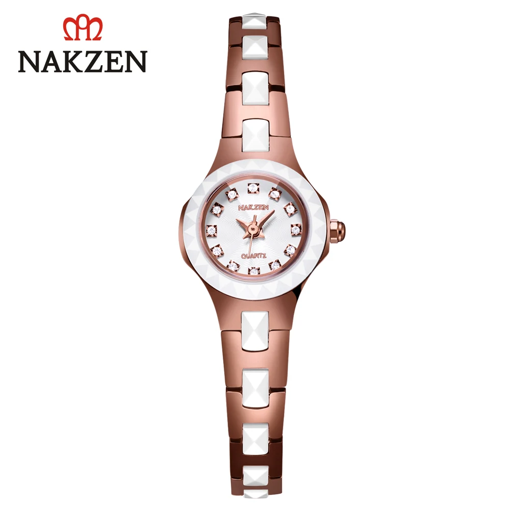 

Оригинальные японские часы Nakzen, женские вольфрамовые кварцевые часы, деловые часы высокого качества, розовое золото