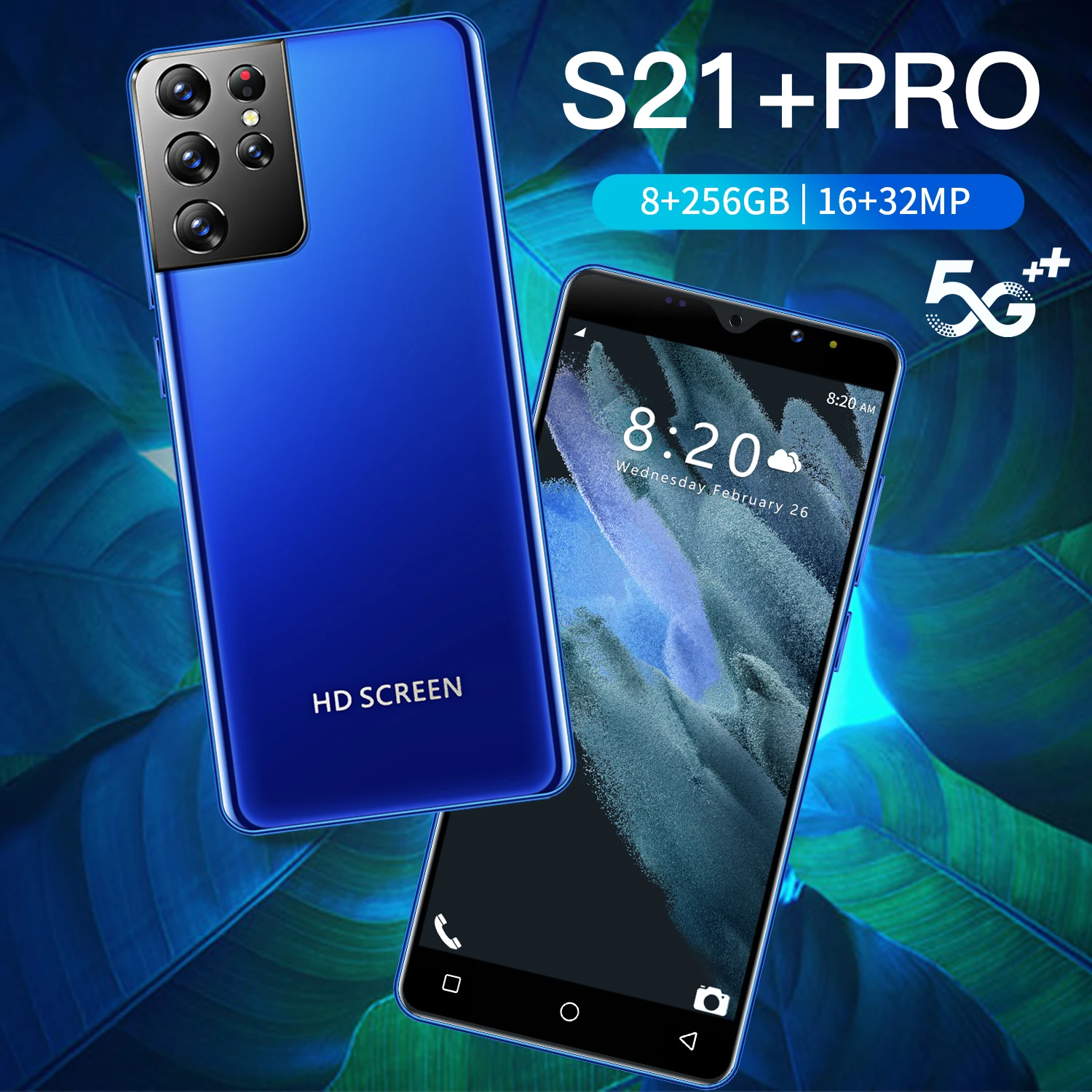 

6.3Inch S21+PRO New Global Version Smartphone Really 8GB+256GB Android 10 Core 5G 6800mah 16MP+32MP Unlocked Telephone Celulares