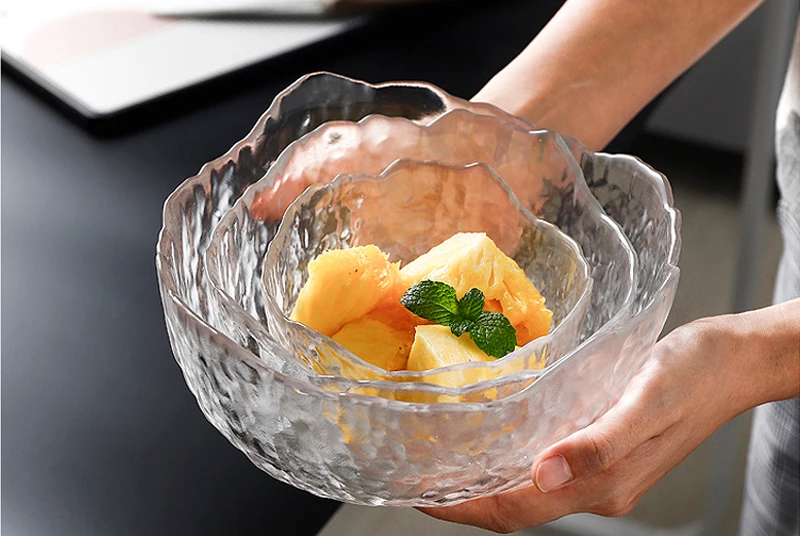 Набор из 3 предметов 5/6/8 дюймов набор стеклянных чашек для десертов и мороженого с