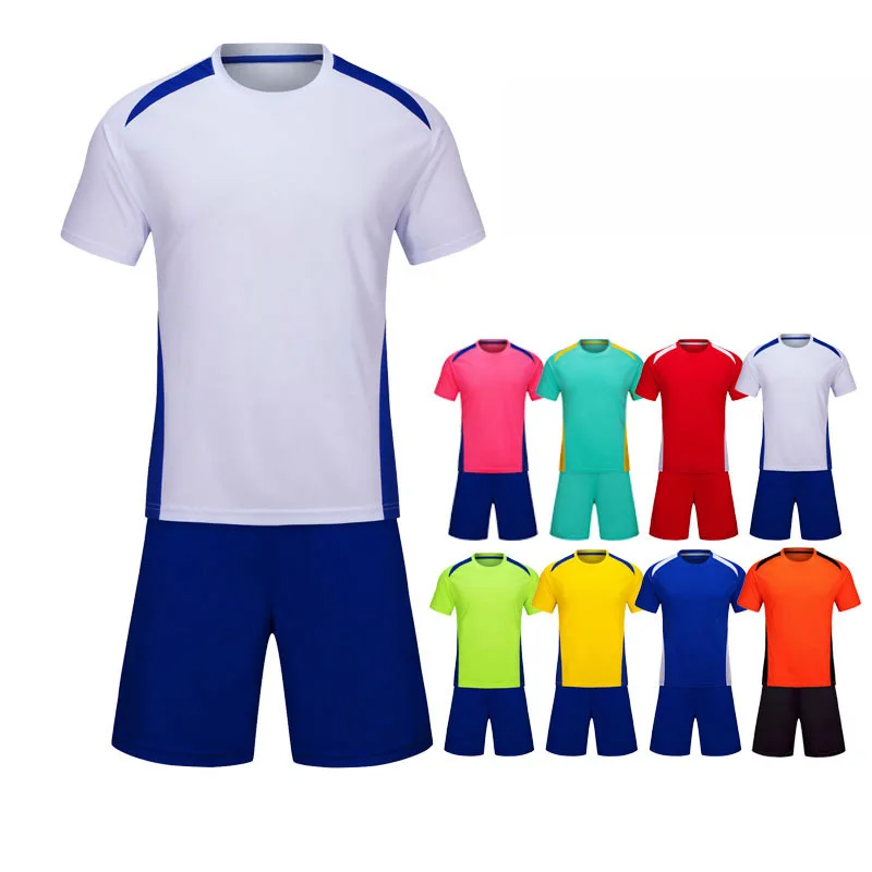 

Customized Blank Football Jersey & shorts Adult children's soccer Jerseys training camp team uniform Short sleeve tracksuit