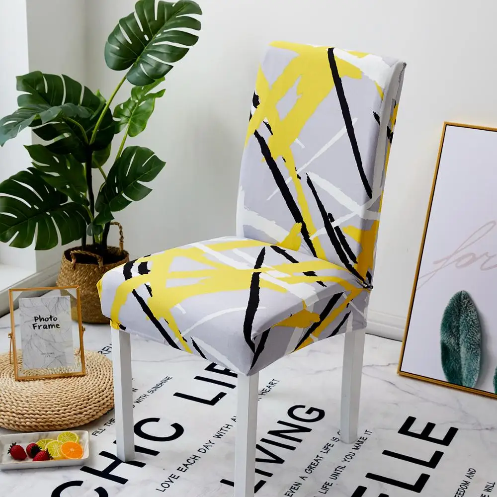 Печать обложек стула растягивается большая упругое сиденье чехлы для стульев