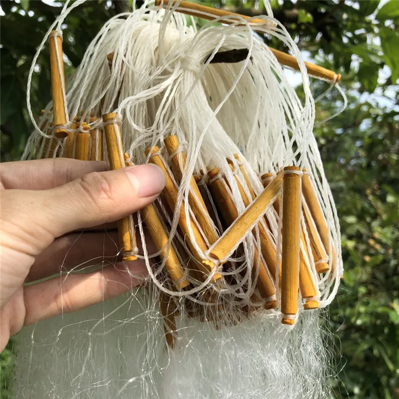 Рыболовная сеть плетеная из монофиламента и бамбука 40 м x 1 | Дом сад