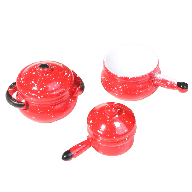 

Cooking Soup Pot Cookware Dollhouse Kitchen Accessories Miniature Hot Pots 1:12 Dollhouse Miniature