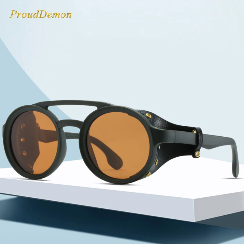 Мужские классические солнцезащитные очки Prouddemon винтажные круглые