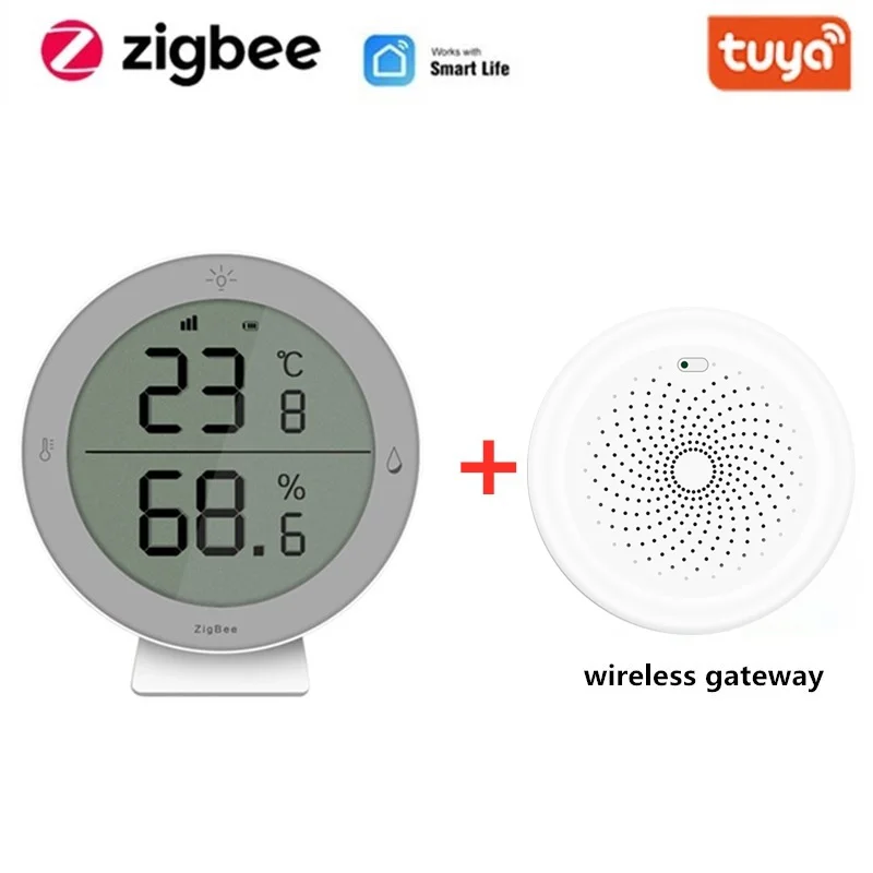 

Датчик температуры и влажности Tuya ZigBee 3,0 с ЖК-дисплеем, работает с приложением Tuya/Smart Life Zigbee Gateway