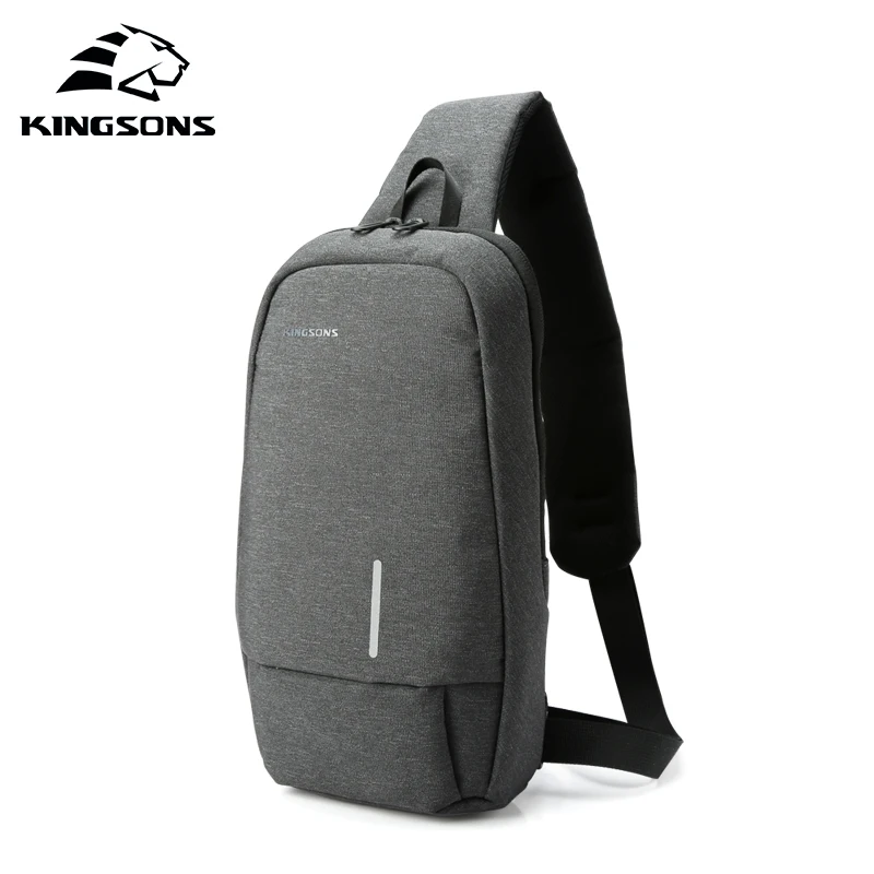 Мужская сумка через плечо с защитой от кражи Kingsons нагрудная для мужчин школьная