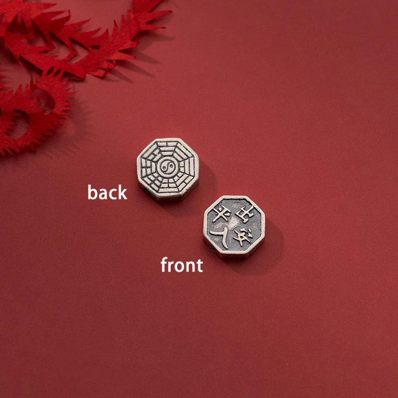 MEETSOFT Винтаж 925 стерлингового серебра МИРА благословение полый Браслет Подвески