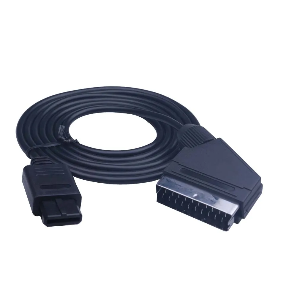1 8 м ПВХ RGB Scart видео AV кабель Шнур для PAL Super Nintendo N64 NGC SNES|Кабели| |