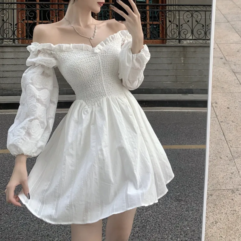 Женское жаккардовое платье-трапеция элегантное однотонное платье с длинным