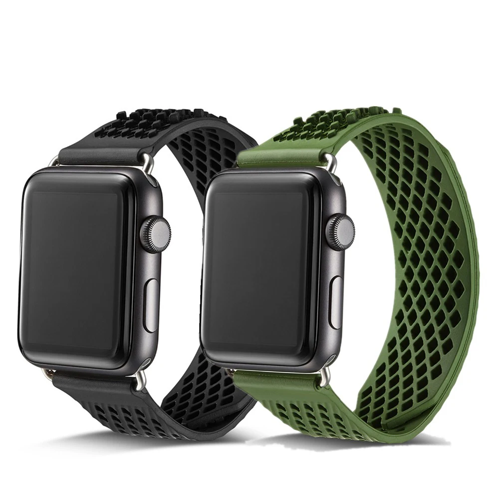 Ремешок для спортивных часов для Apple Watch 5 band 44 мм 40 мм iwatch 42 мм/38 мм силиконовый браслет ремешок для часов Apple watch 4 3 2 1 Аксессуары