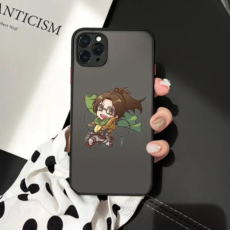 

Hot Anime Attack On Titan Phone Case matte transparent For iphone 7 8 11 12 plus mini x xs xr pro max cover