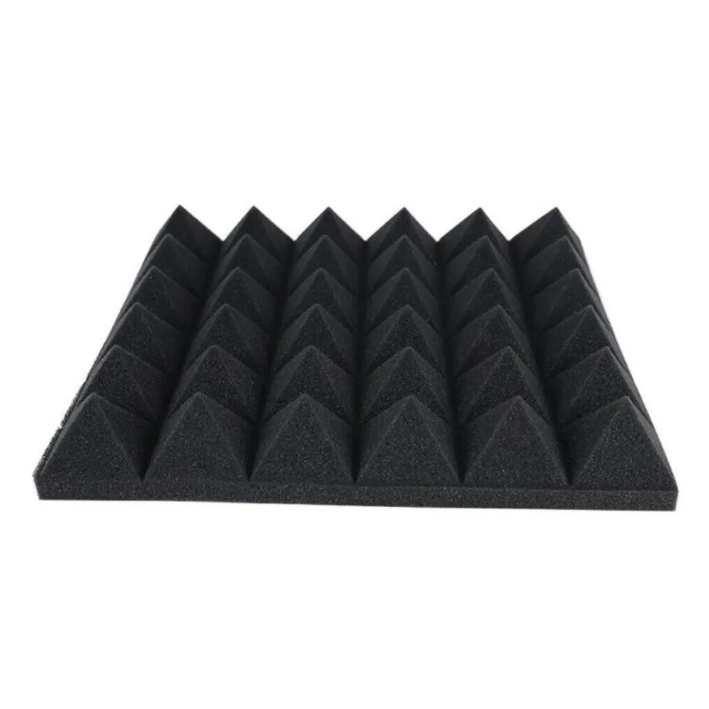 

12 PCS Wall Studio Acoustic Panels Soundproofing High Density Wedge Foam Tiles Sound Proofing Protective Sponge 300*300*50MM