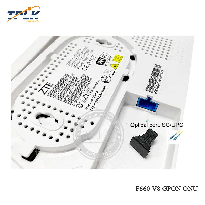 Оригинальный F660 V8 с антенной GPON ONU/ONT Rrouter 1GE + 3FE 2 телефона Wifi USB английская версия