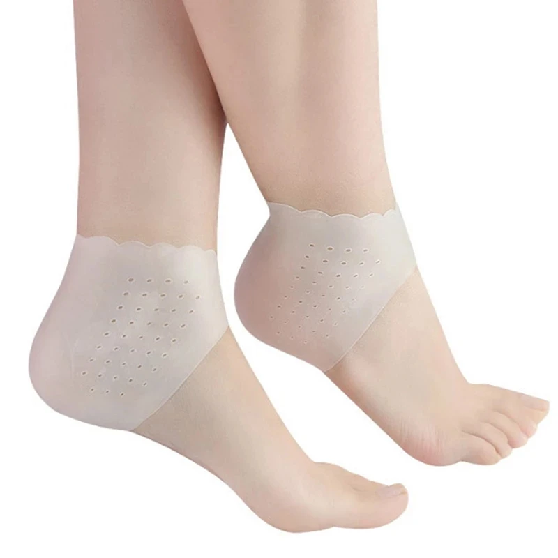 

2 шт., силиконовые носки для ухода за ногами, Увлажняющие гелевые пятки, тонкие носки с отверстием, приспособление для ухода за ногами, средст...