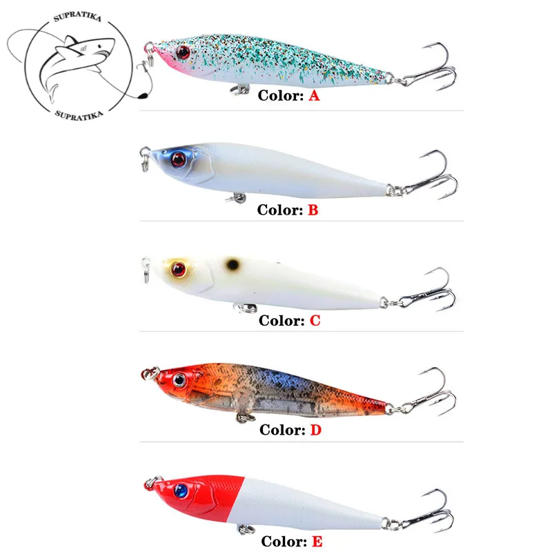 

Искусственный 3D моделирование глаза 5 Цвета 8 см/13g тонущие рыболовные наживки карандаш Пластик жесткая приманка, воблер 6 # With Hook бионическая...