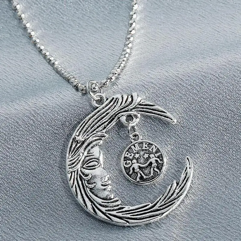 

12 Constellations Moon Necklace For Women Aries Leo Libra Gemini Pisces Sagittarius Capricorn Scorpio Virgo Aquarius Necklace