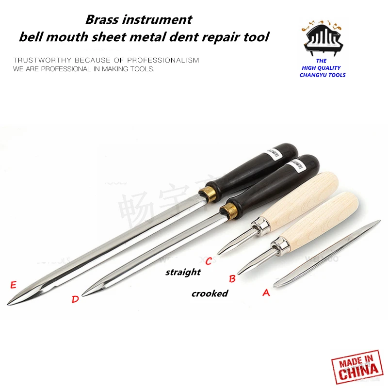 High quality trombone trumpet French horn Brass instrument  bell mouth sheet metal dent repair tool press polish tool
