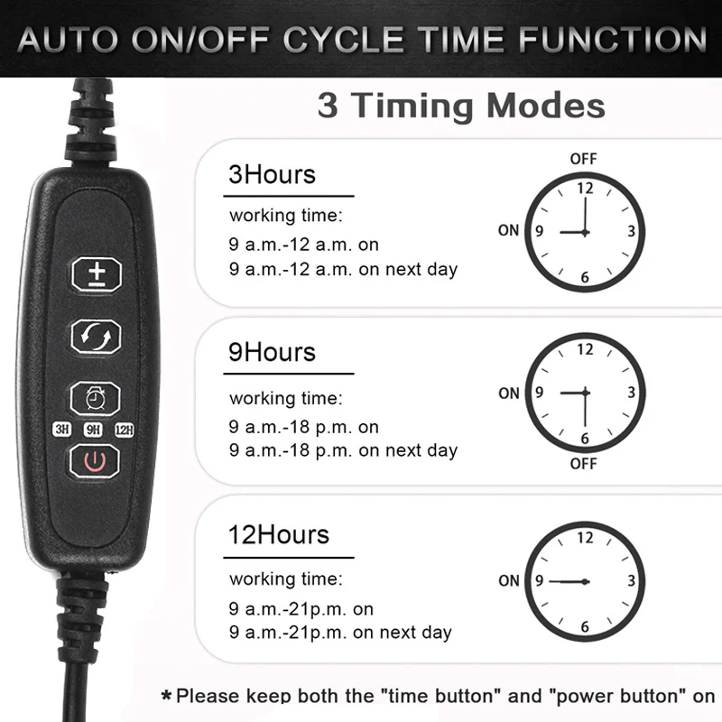 Приглушасветильник фитолампа полного спектра 9 Вт 27 36 с таймером - купить по