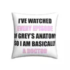 Анатомический чехол для подушки Grays, я видел каждый эпизод Greys, Полиэстеровая подушка для дивана, чехол на молнии, весенний смешной чехол