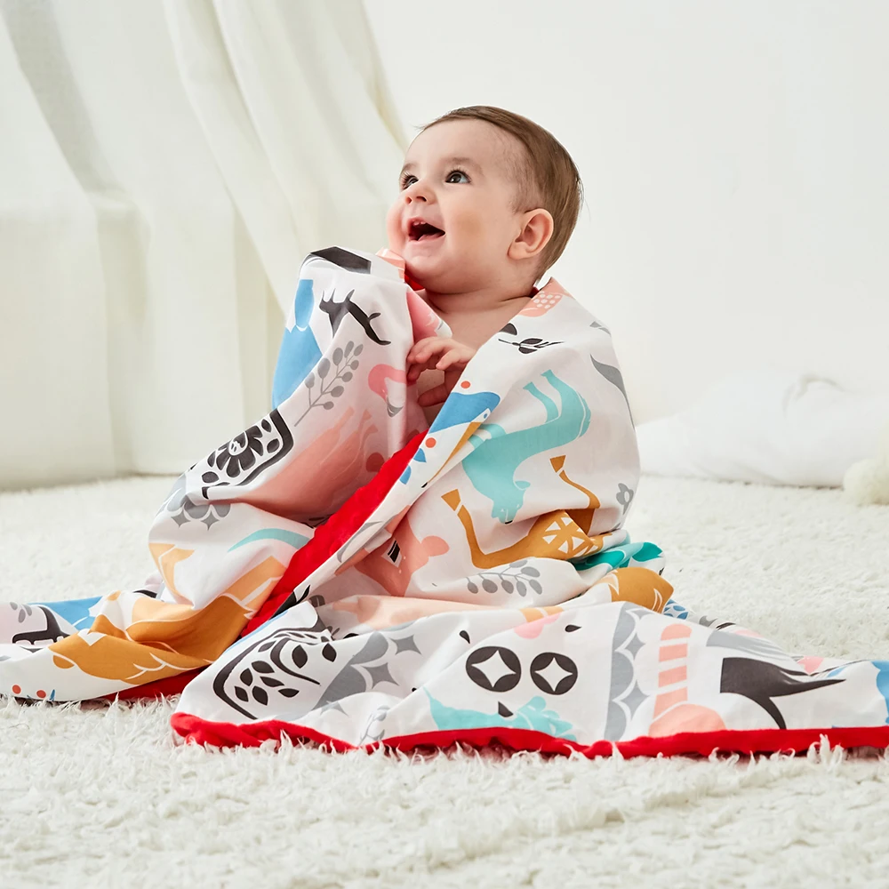 Новое одеяло для детей 100% хлопок детское ежемесячное роста постельные