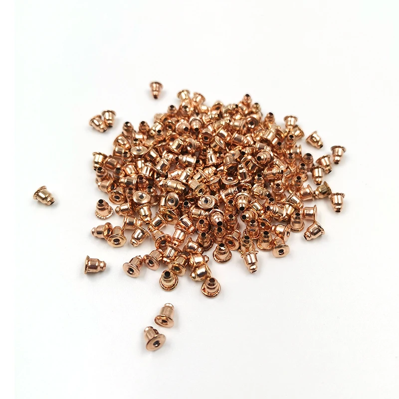

200 Pcs/Lot Bullet Earring Backs Plug Stopper Scrolls Jewelry Findings DIY Blocked Caps Earring Accessories