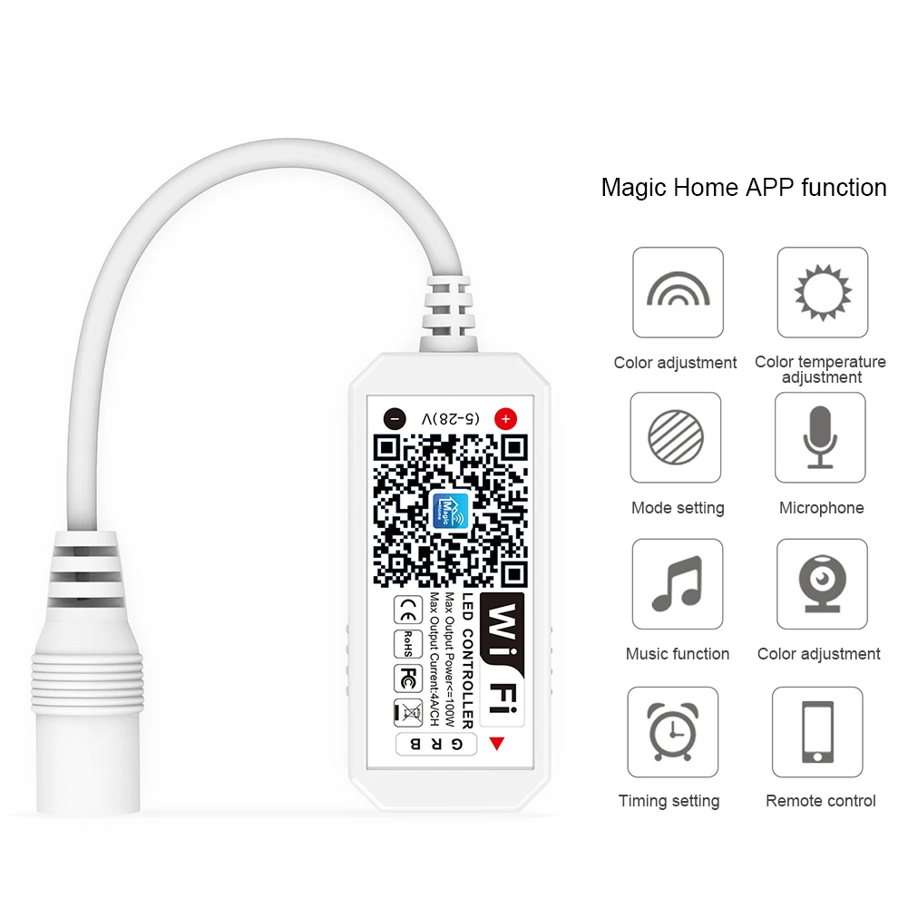 3 16 миллионов цветов Wi-Fi RGB светодиодный контроллер управление смартфоном Режим