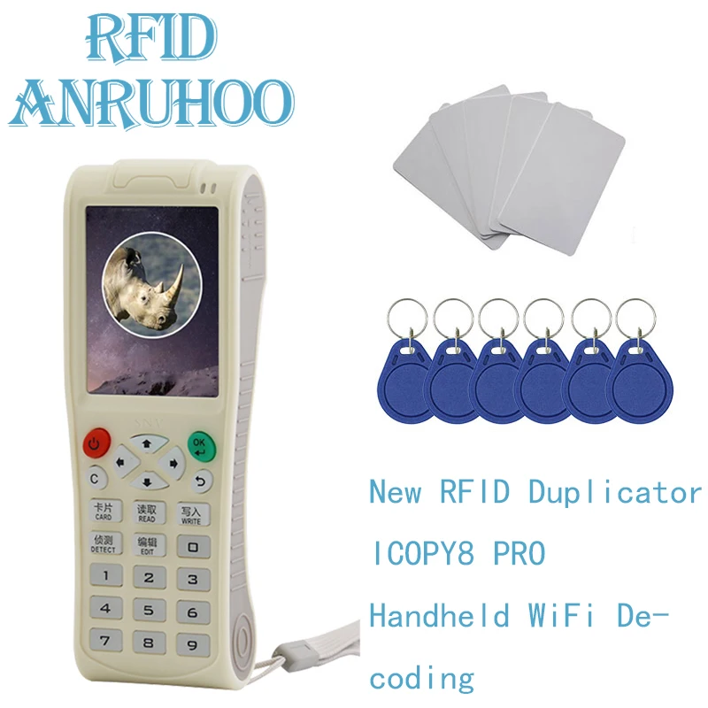 

New ICOPY8 Pro RFID Duplicator ICID Smart Chip Wifi Decoder NFC Tag Badge Card Writer 125Khz Clone 13.56Mhz Key Reader Copier