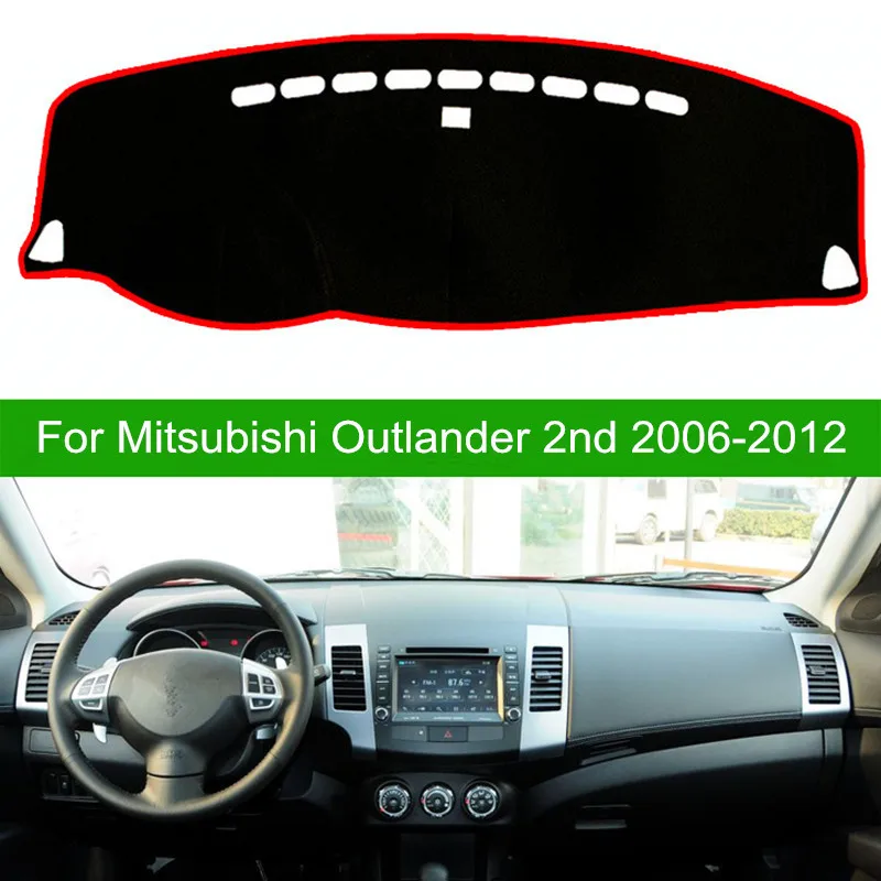 Для Mitsubishi Outlander 2006-2011 2012 приборной панели автомобиля Обложка коврик панель Dashmat