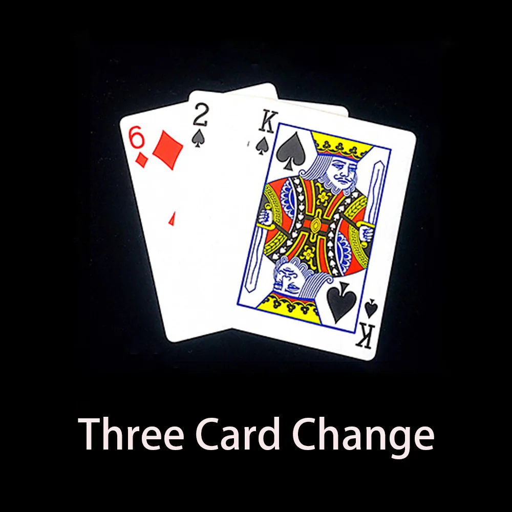 

Three Card Change Magic Tricks Playing Cards Poker Magia Close Up Magie Instant Card Change Cagica Mentalism Gimmick Props