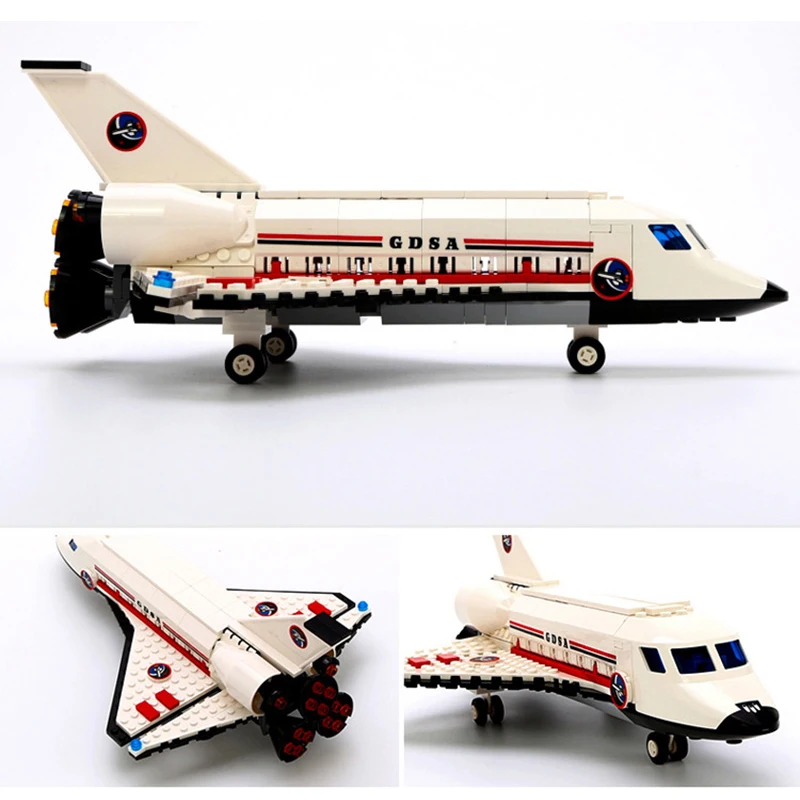 

297Pcs City Space Port Series Aerospace Space Technicing Flight Space Shuttle Plane Building Block Compatible Toys For Kids