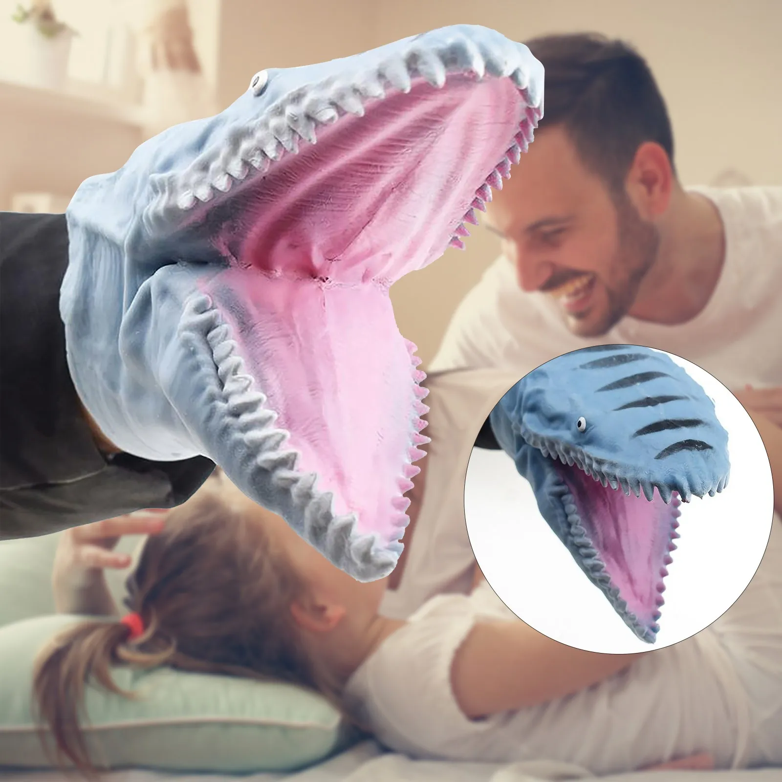 Плоский Рот дракон морская рыба ручная кукла Имитация животных детская игрушка