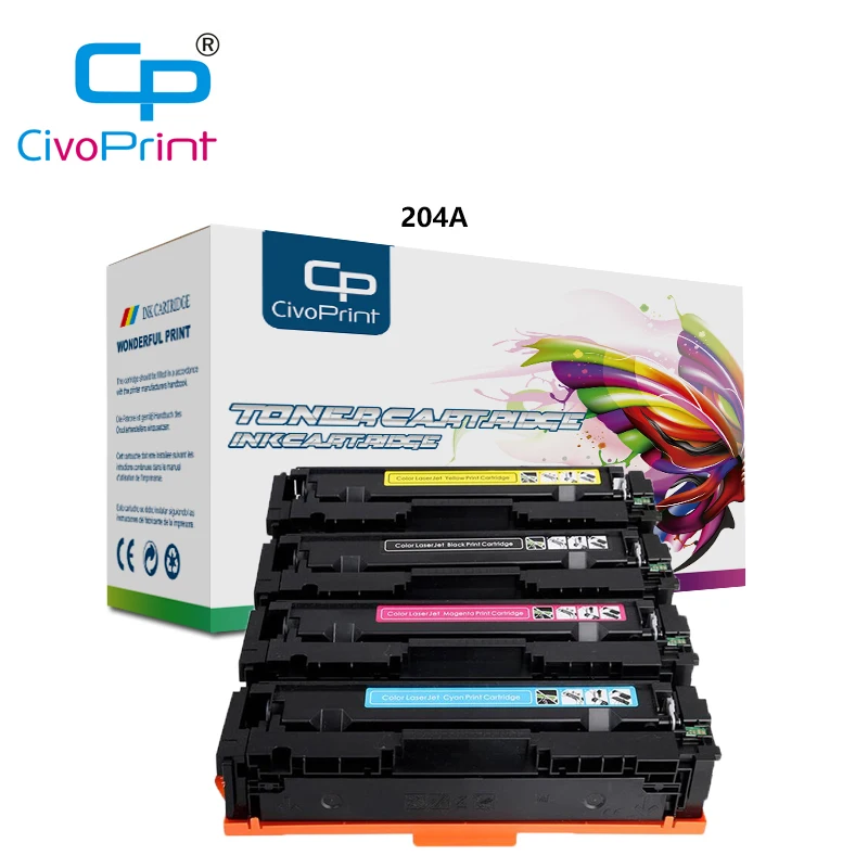 Civoprint With Chip compatible CF510A CF510 CF511A 204A Color Toner Cartridge For hp LaserJet Pro M154 MFP M180 180n M181 181fw