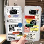 Чехол для телефона из ТПУ с художественной этикеткой для Xiaomi Redmi 9T, чехлы для Redmi Note 11 Pro, 9, 8, 7, 10, 10s, 9A, 9C, 9S, Poco F3, X3, X, 3 Pro, NFC, силиконовые чехлы