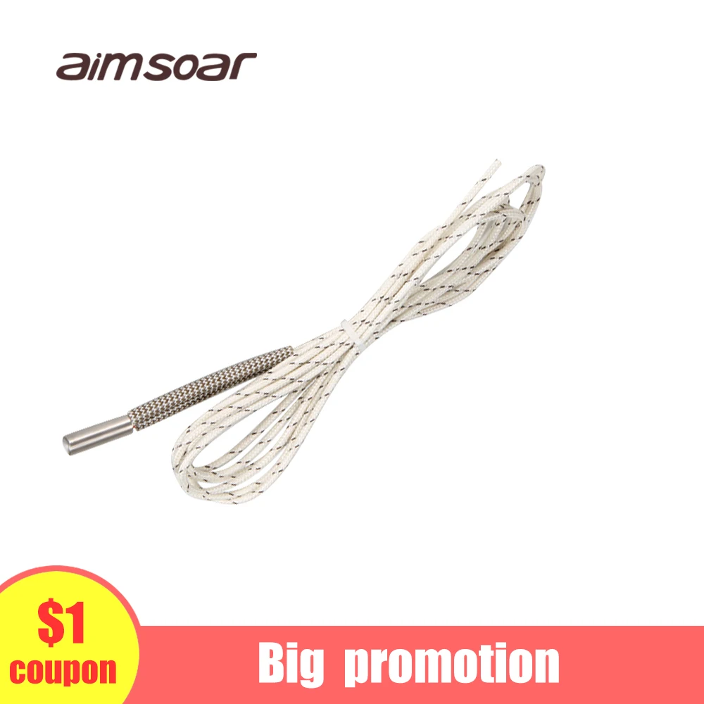 Нагревательный керамический картридж 6*20 мм 12 В 50 Вт 24 hotend 1 м 2 запчасти для 3D