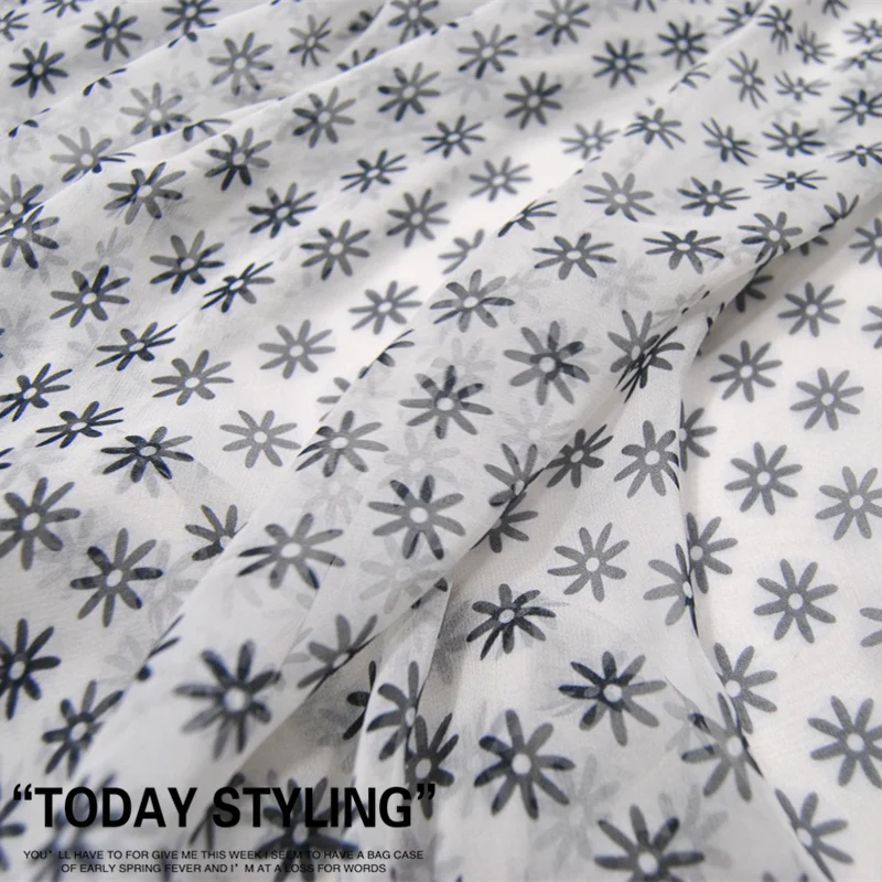 

Silk Georgette Chiffon Fabric Dress White Large Wide Clothing DIY Patchwork Tissue