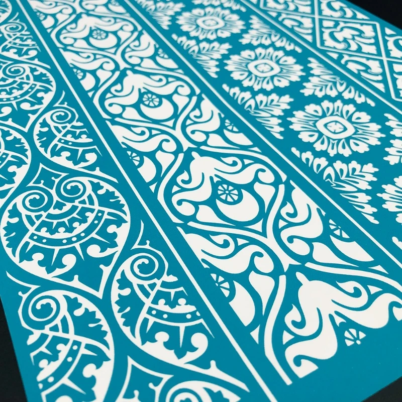 Винтажный кружевной самоклеящийся трафарет для шелкографии сетчатые переводы