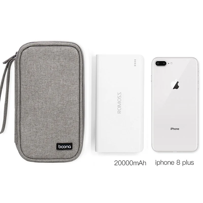 Купить Многофункциональная сумка-Органайзер для кабелей, дорожный Органайзер для аксессуаров, чехол для кабелей и наушников, чехол для внешнего а...