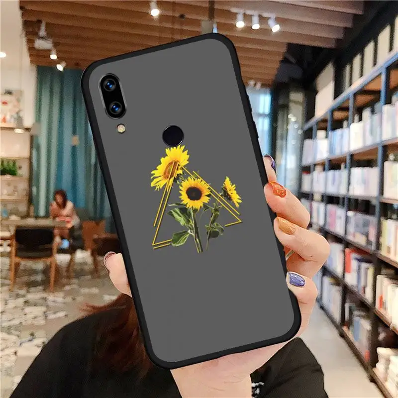 

Beautiful sunflower printing Phone Case For xiaomi redmi note 10 9 9s 8 8t 7 pro max mi note 10 lite pro coque