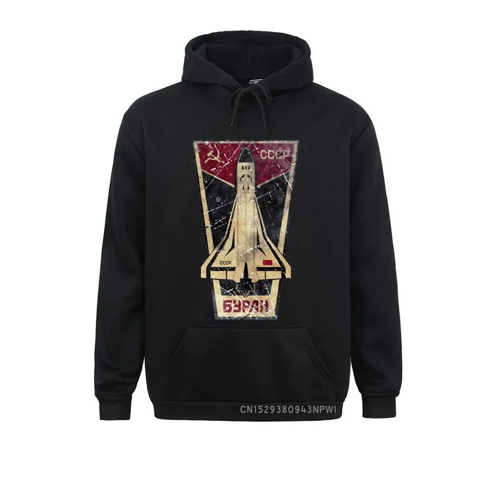 

Men's Sweatshirt CCCP Russia Soviet Union USSR Era Space Interkosmos Boctok Rocket Buran Space ShuttleTee