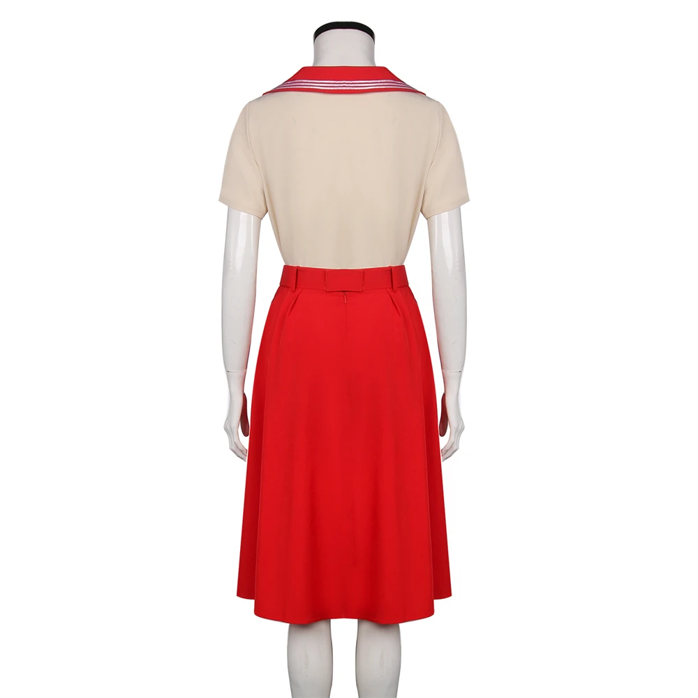Movie Magic in the Moonlight Cosplay Costume Sophie Sailor Suit Red White Color Outfits Emma Stone Cos Clothes images - 6
