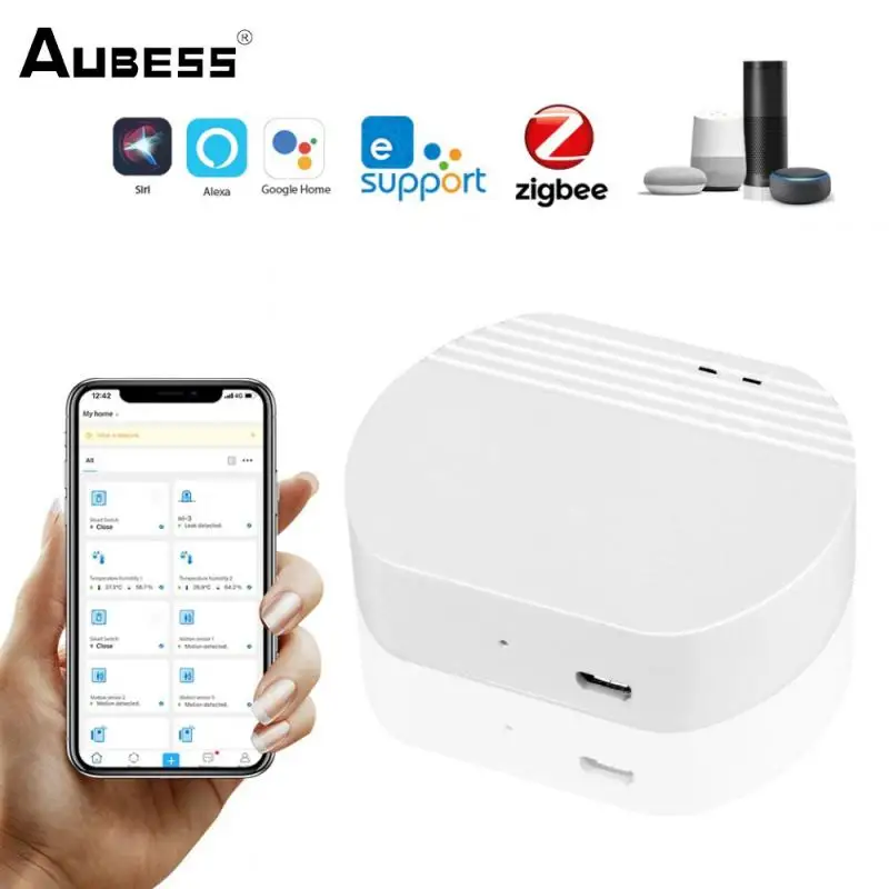 

Беспроводной мост Aubess EWelink ZigBee, хаб для умного дома, удаленный переключатель, управление через приложение Alexa Google Home Smart Life