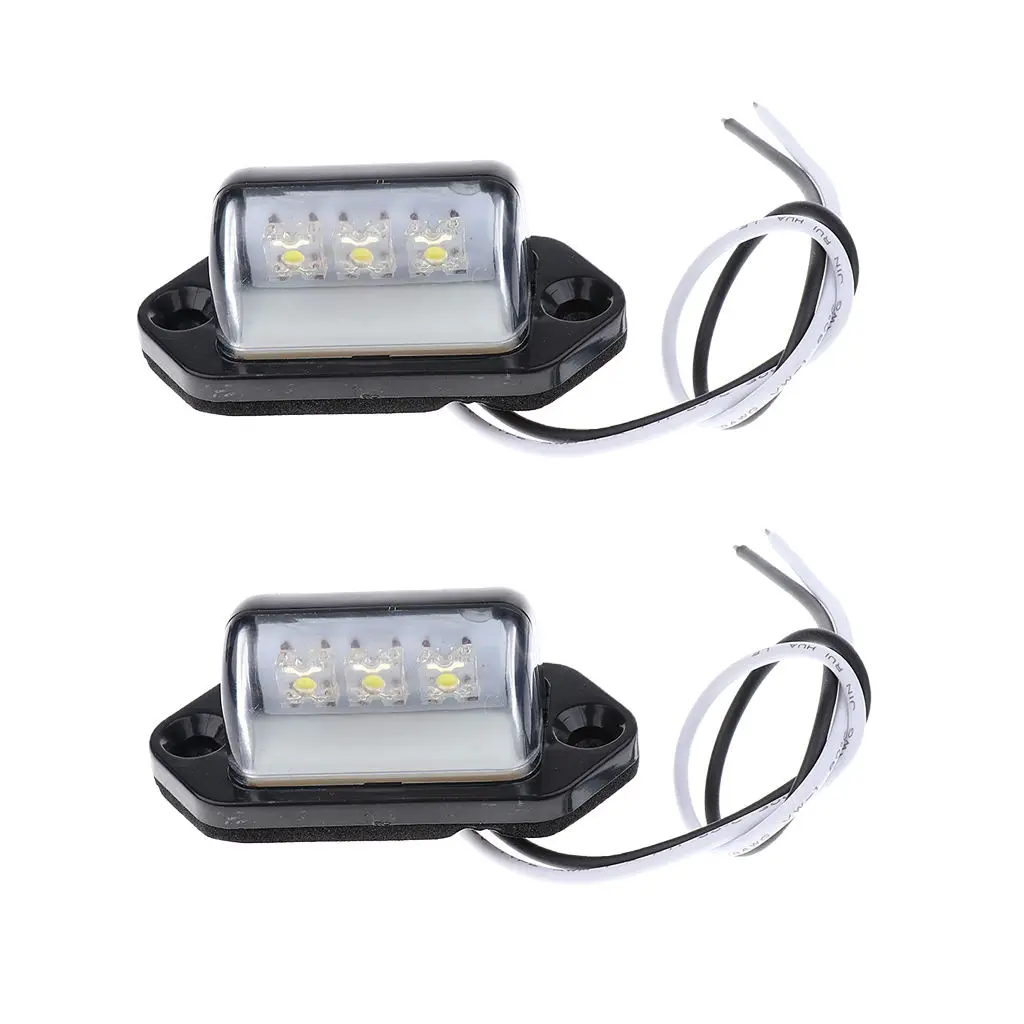 

New Hot 3 LED Rear Lisence Number Plate Light Lamp Trailer Car Light 12/24V