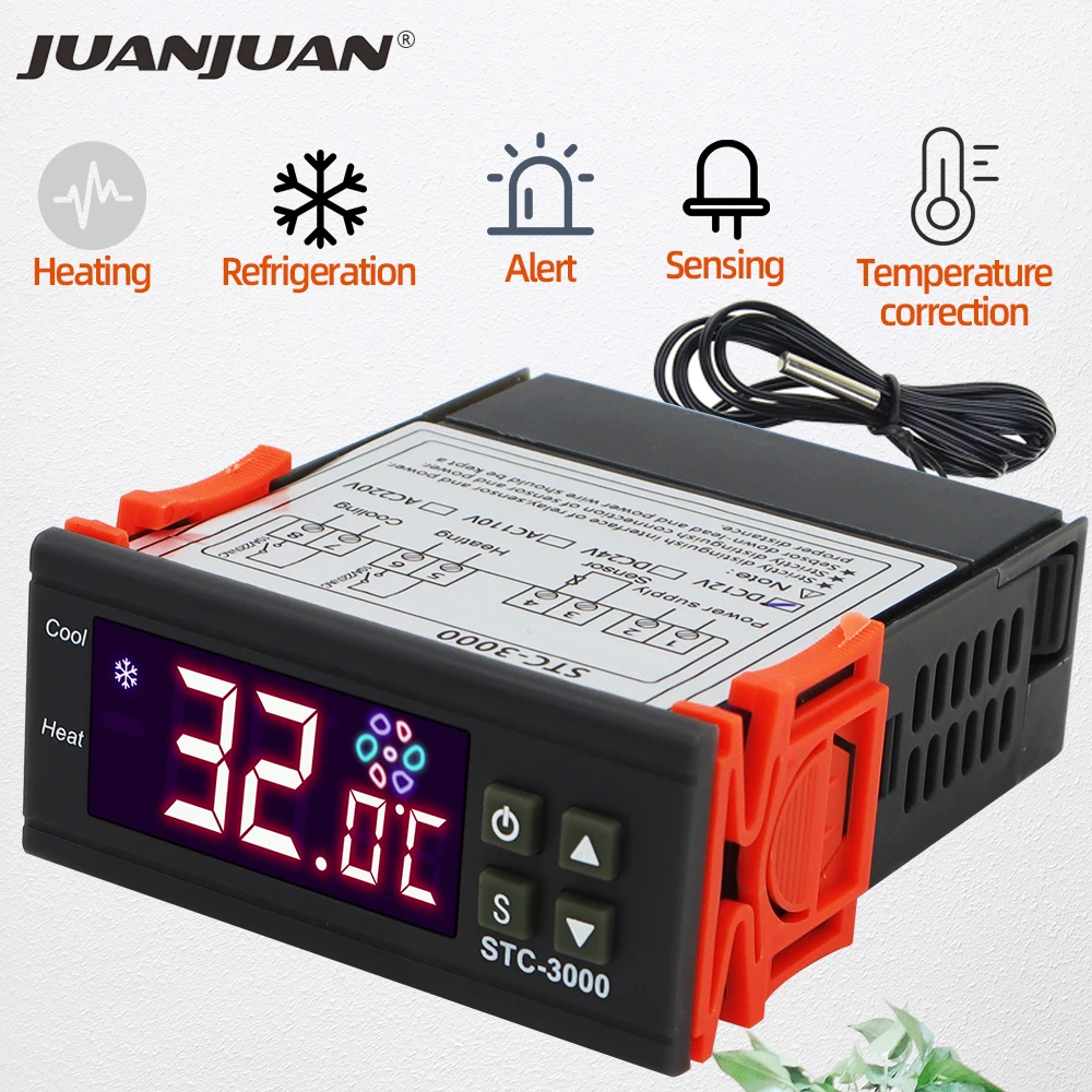 Цифровой термостат контроллер температуры термометр гигрометр 12 В 24 220 Скидка