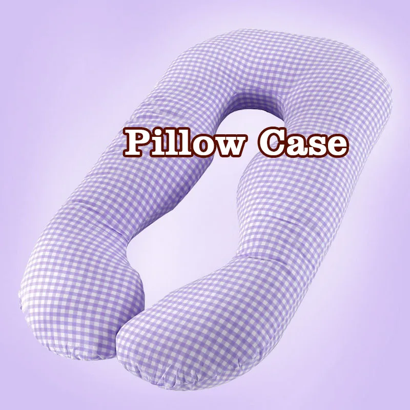 light purple Чехол для подушки для сна для беременных женщин, чехол для подушки для беременных, чехол в клетку для всего тела, чехол для подушки для беременных, u-образный чехол - Цвет: light purple