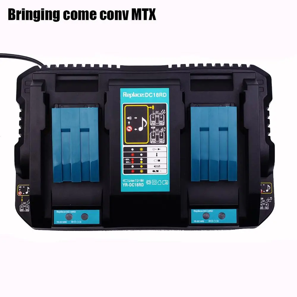 Зарядное устройство с двумя USB портами 14 4 в 18 7 2 DC18RA DC18RC DC18RD 4A для BL1860 BL1850 BL1830 Makita
