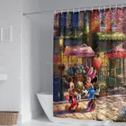 Водонепроницаемая занавеска для душа в ванную комнату с крючками